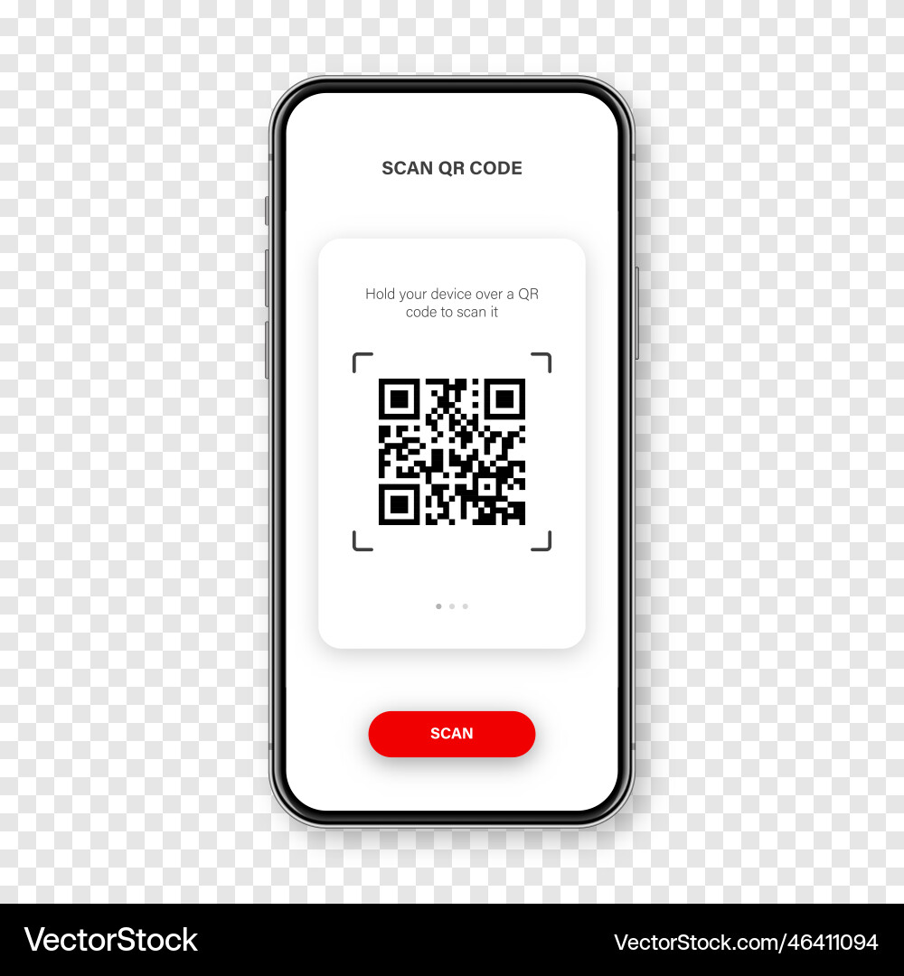 Qr code scanner reader app for smartphone Qr code scanner reader app for smartphone Vector Image