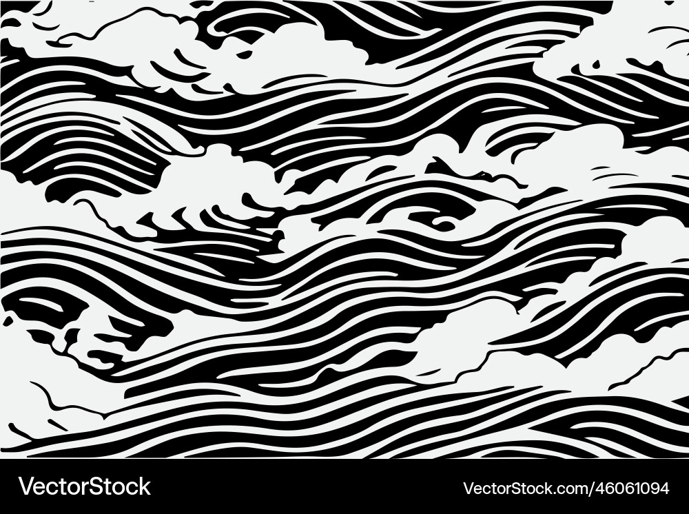 Seamless pattern with hand drawn wavy lines Seamless pattern with hand drawn wavy lines vector image