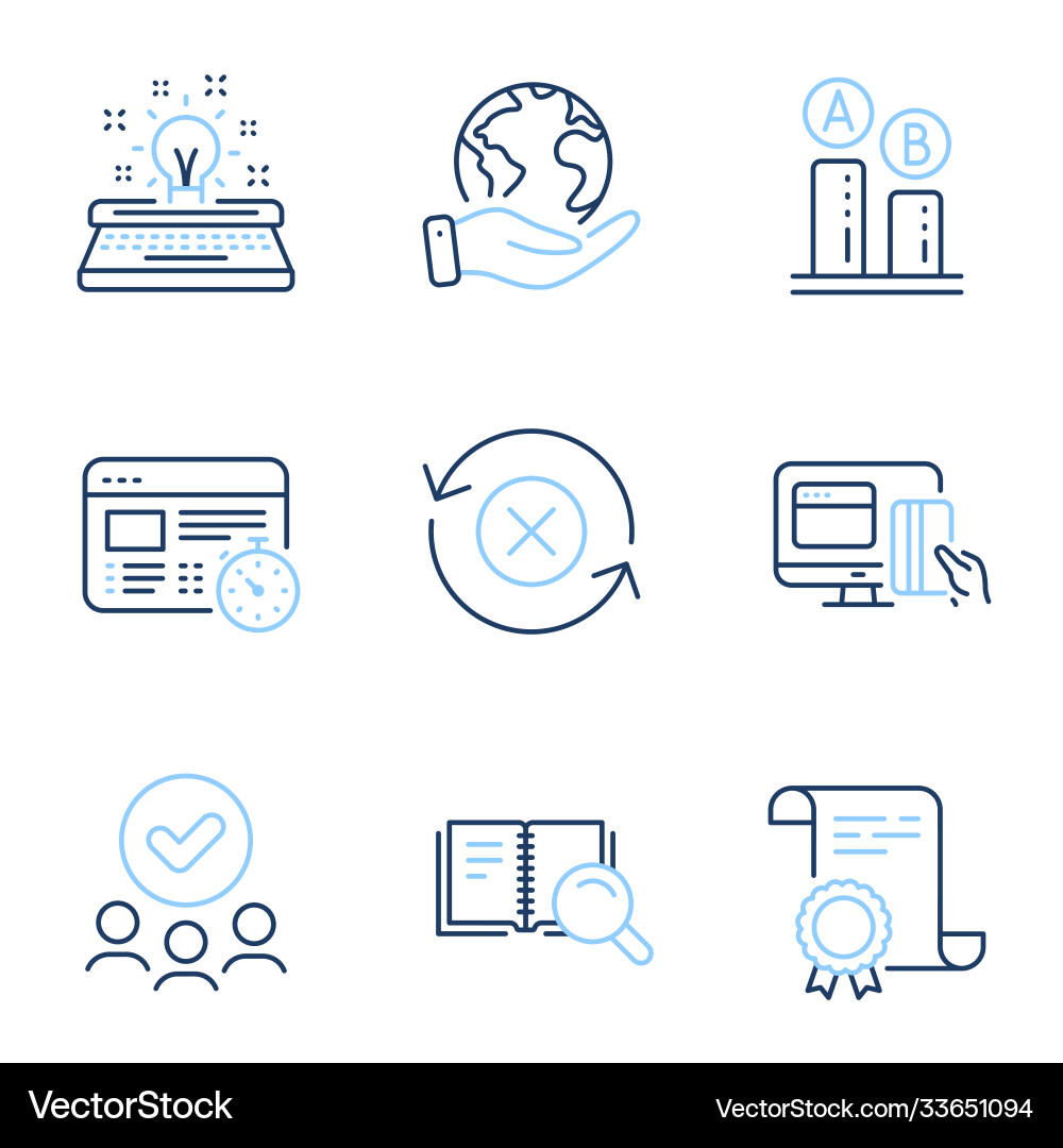 Typewriter & Web Timer Icons vector image