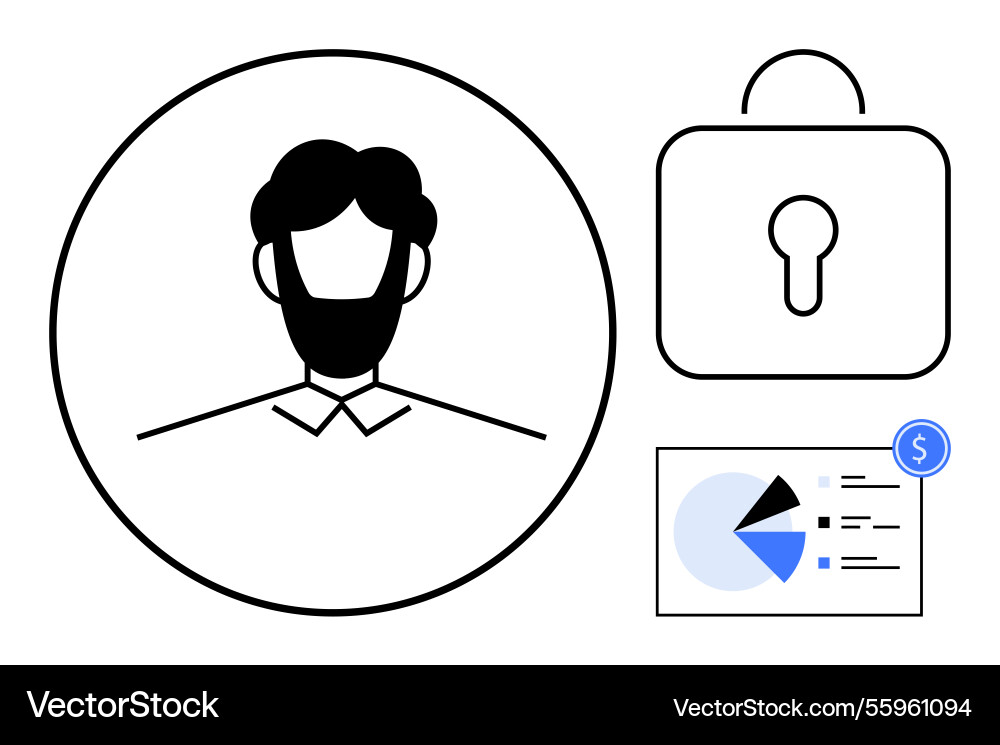 User identity security with data analytics User identity security with data analytics vector image