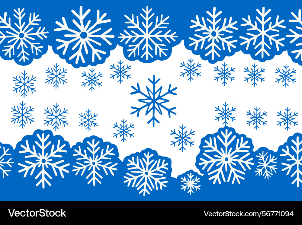 Winter snowflake pattern background design Vector Image
