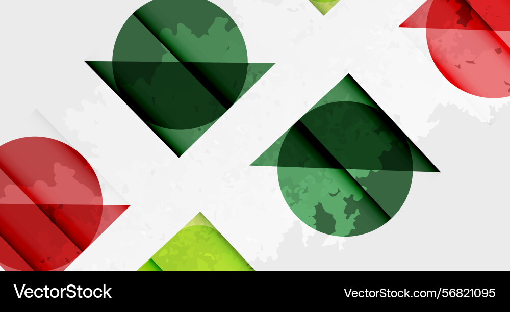 Abstract design features overlapping geometric Vector Image