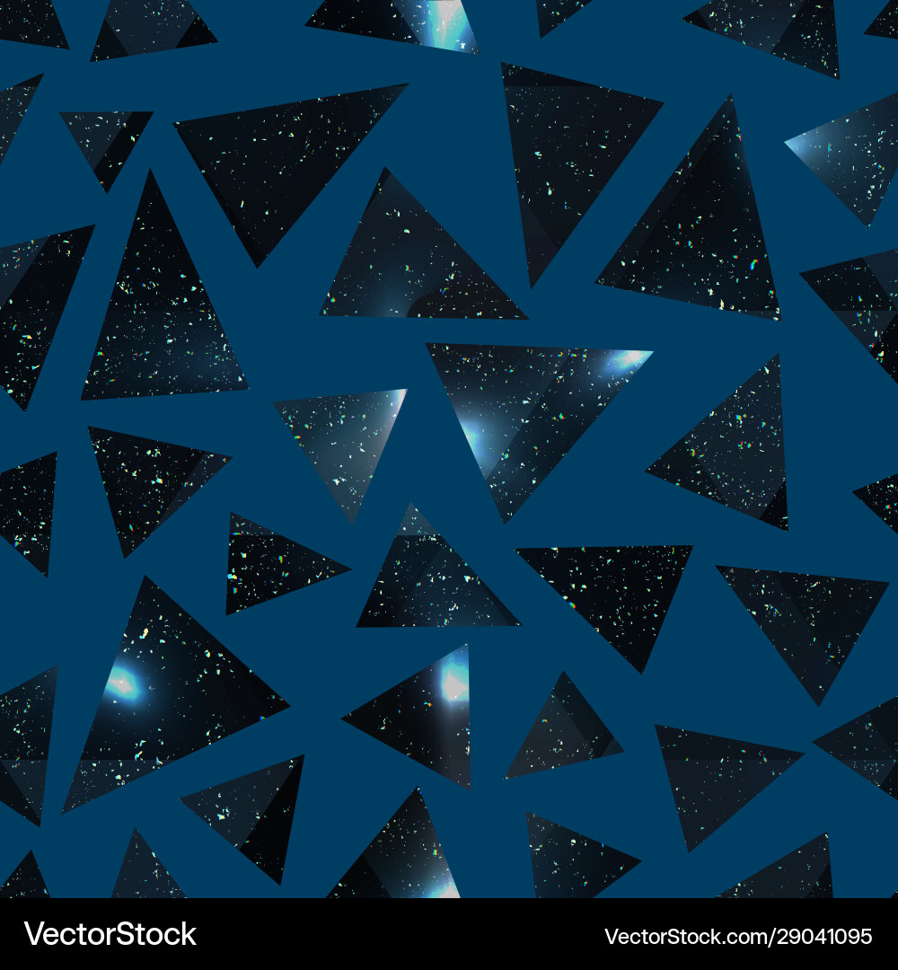 Abstract triangle pattern with grunge effect vector image