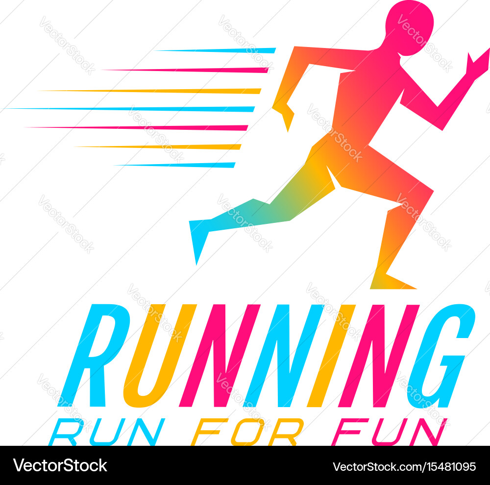 Dynamic Runner Logo Vector Image