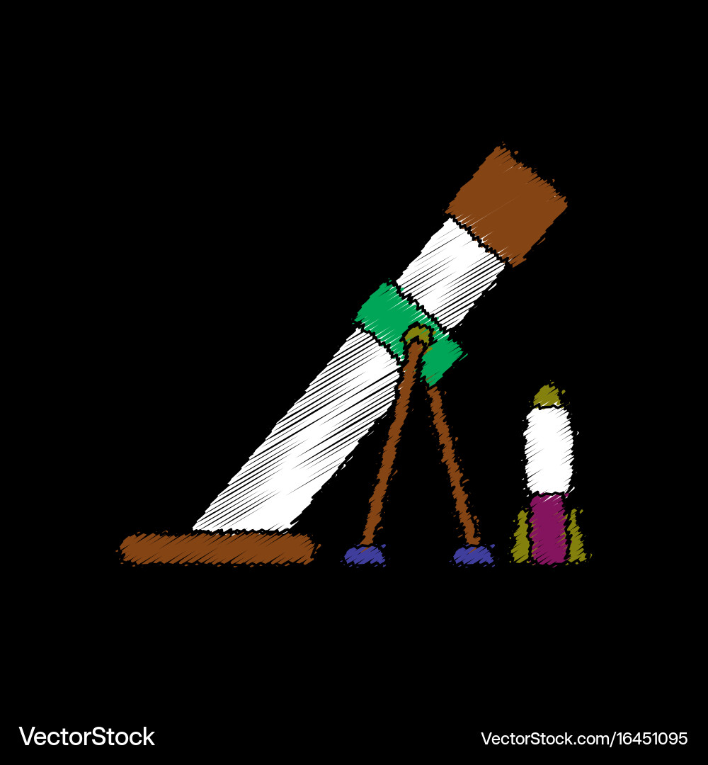 Flat shading style icon mortar and shell Vector Image