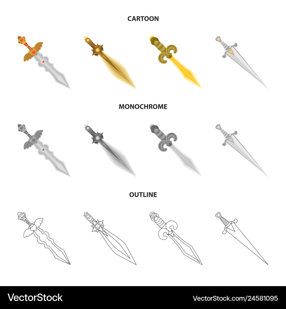 Isolated object of game and armor logo collection vector image