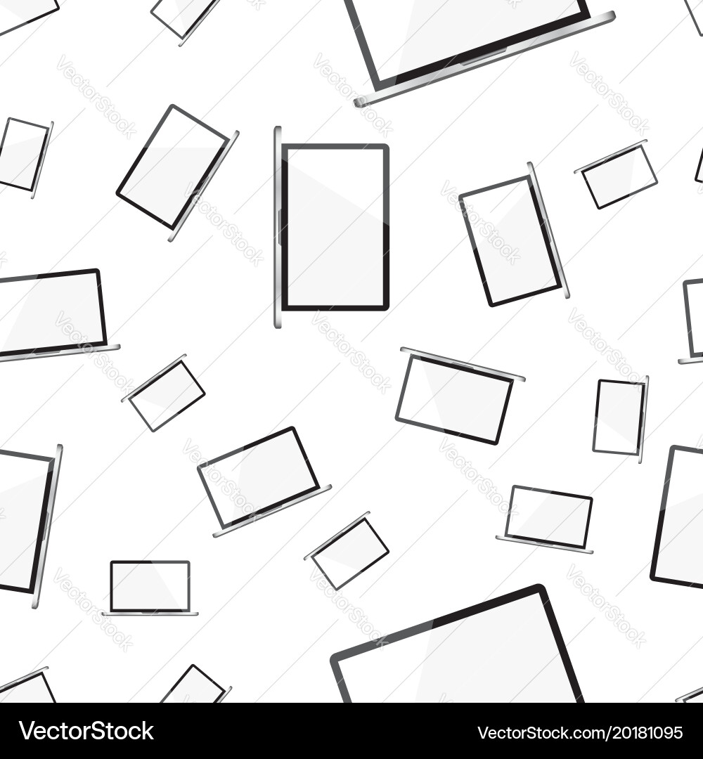 Laptop computer seamless pattern background Vector Image