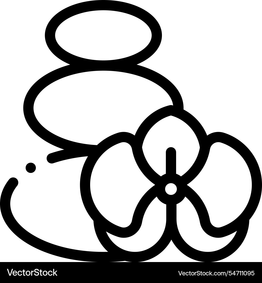 Lithotherapy icon thin linear style design Lithotherapy icon thin linear style design Vector Image