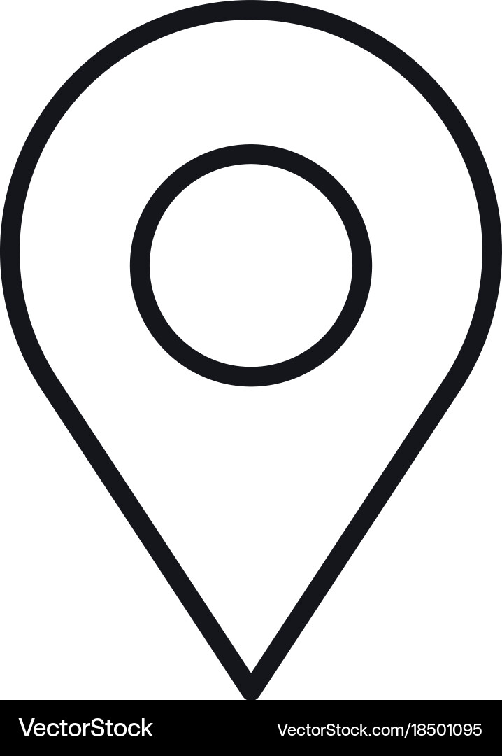 Pin pointer location icon vector image