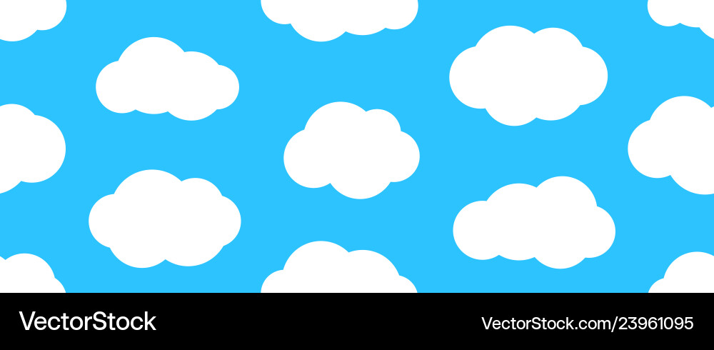 Seamless pattern with cloud vector image