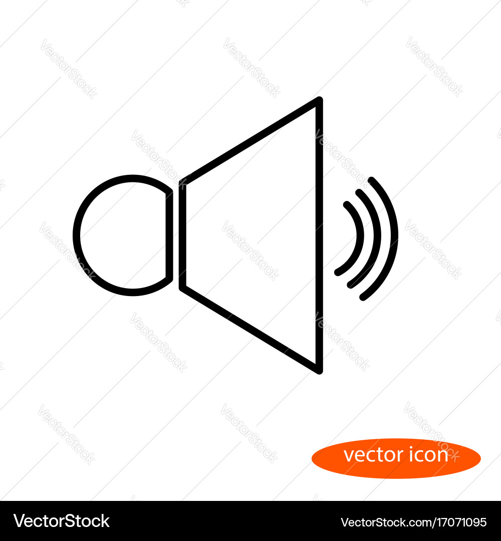 Simple linear image of the loudspeaker Vector Image