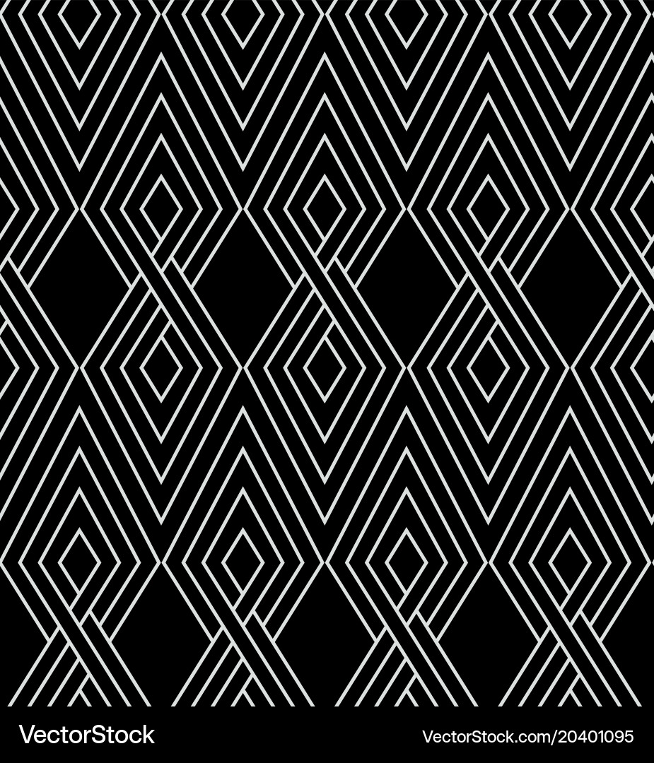 Universal repeating abstract shape in black vector image