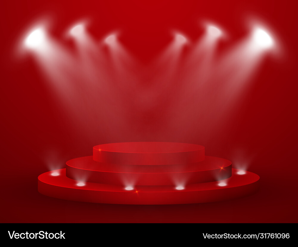 3d render abstract composition with podium 3d render abstract composition with podium vector image