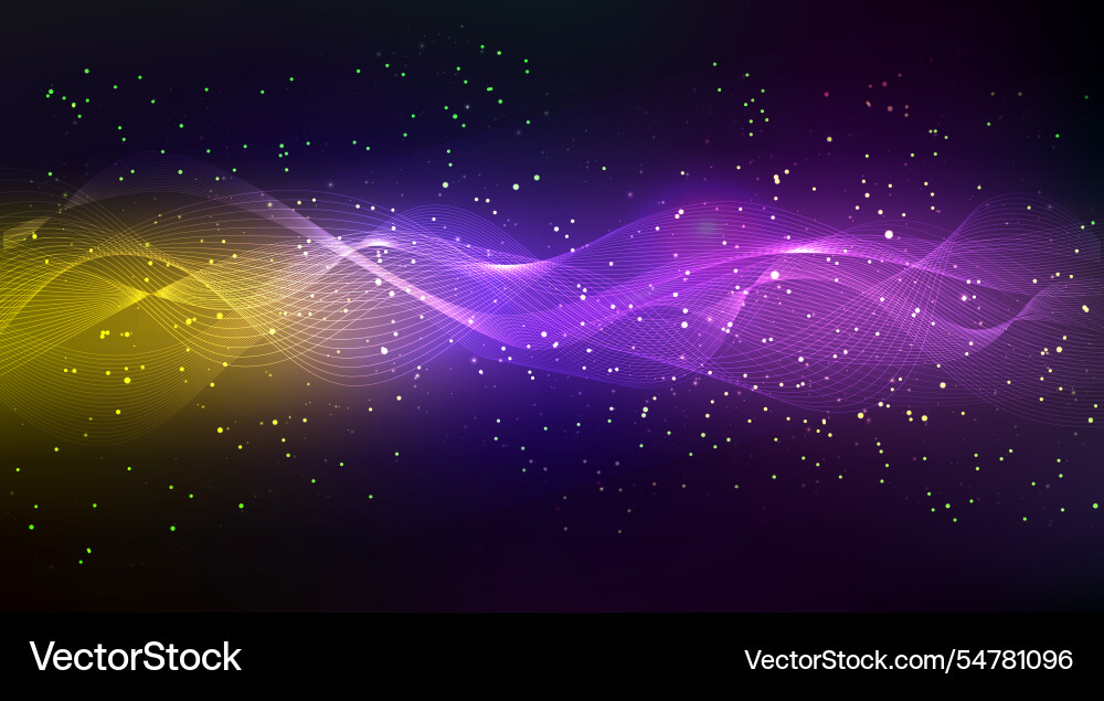 Abstract glowing particles dynamic line waves Abstract glowing particles dynamic line waves vector image