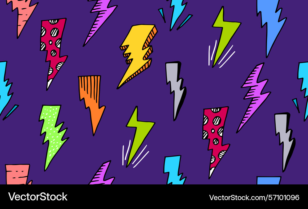 Abstract retro pattern with lightning Abstract retro pattern with lightning vector image