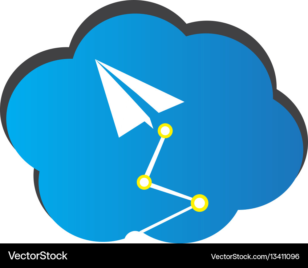 Cloud computing vector image