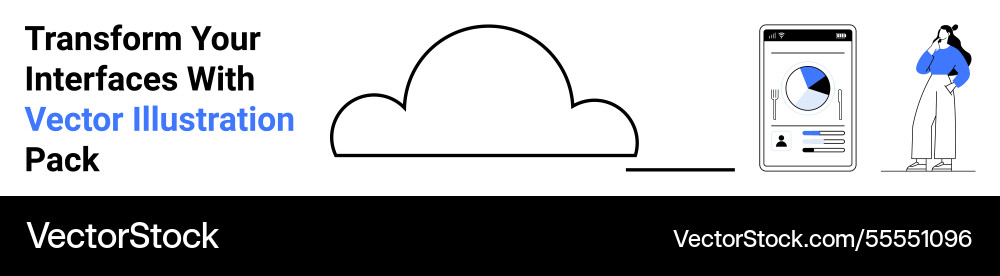 Cloud technology and mobile data analytics Vector Image