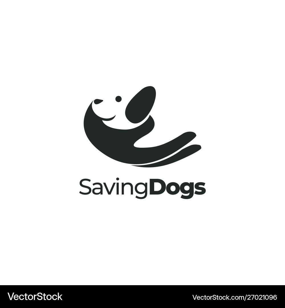 Dog care pet animal logo vector image