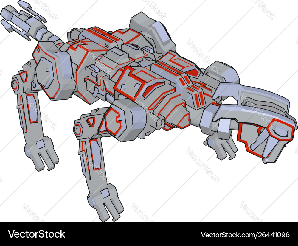 Dog robot on white background Vector Image