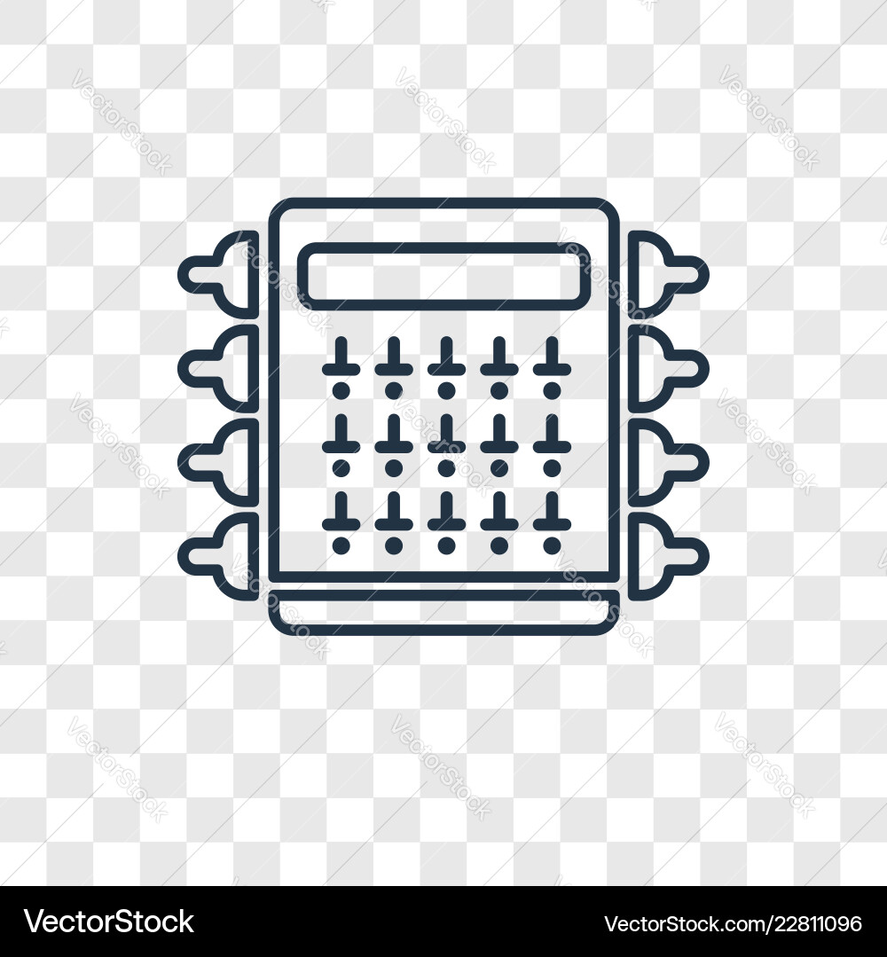 Fuse box concept linear icon isolated Fuse box concept linear icon isolated vector image