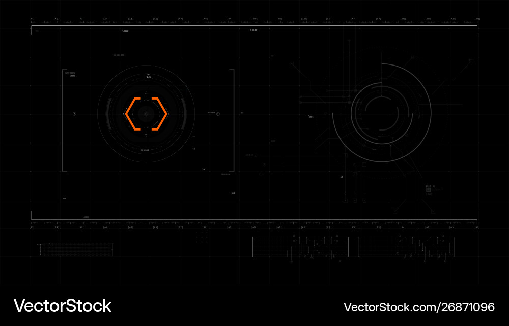 Futuristic user interface design element video Futuristic user interface design element video vector image
