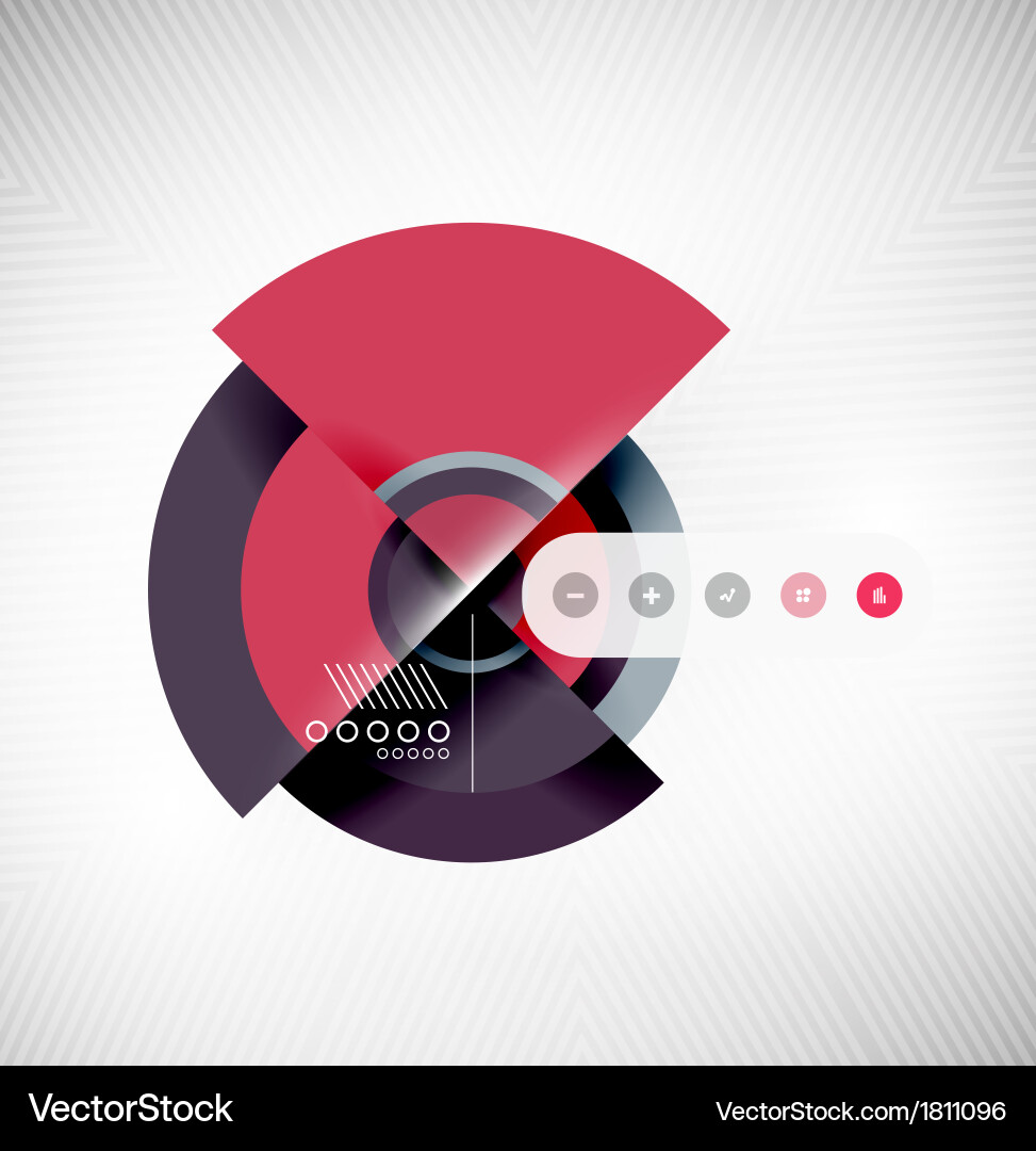 Geometric Circle Patterns Vector Image