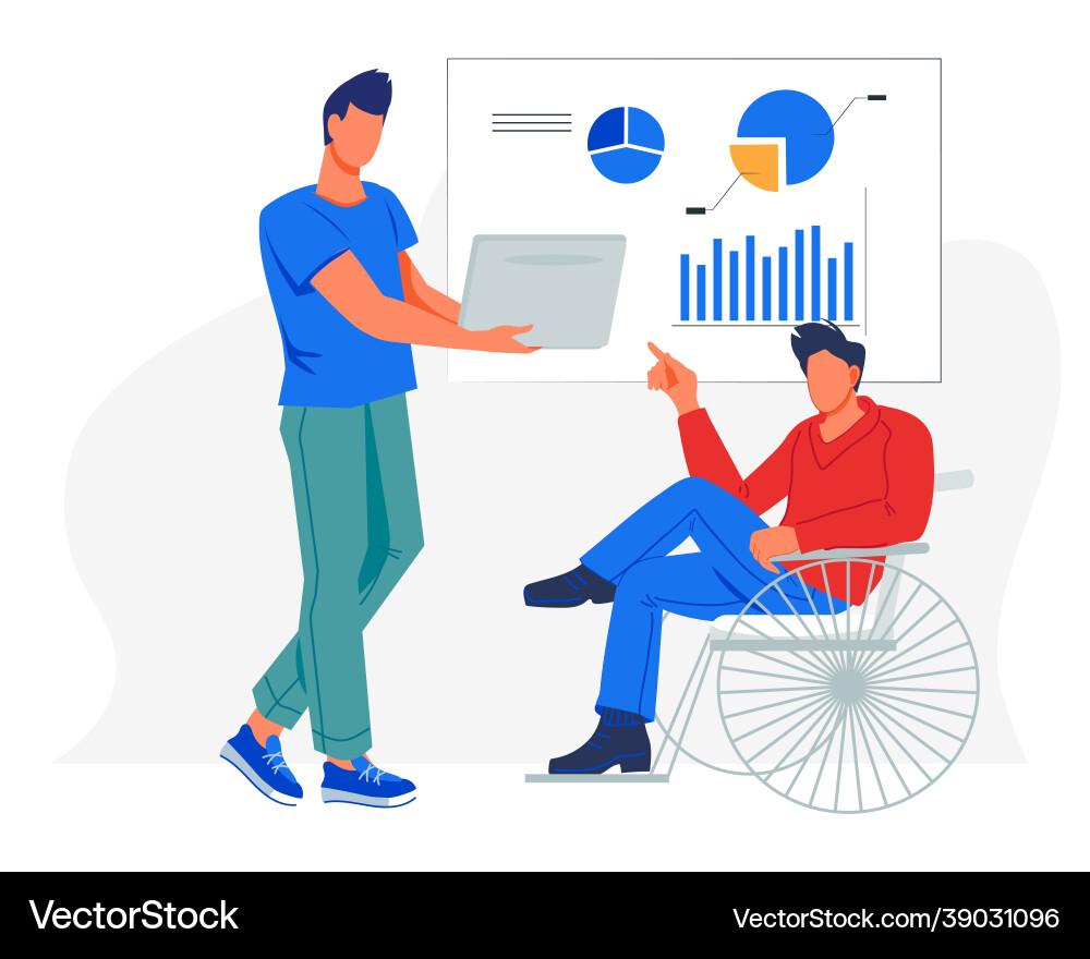 Inclusive office concept with business people Inclusive office concept with business people vector image