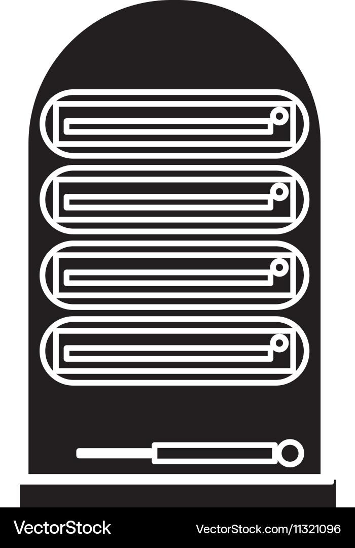 Isolated cpu device design vector image