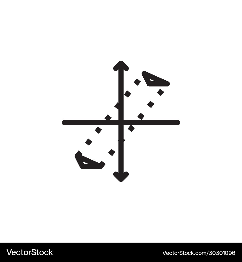 Mirror reflection and mathematics icon perfect Vector Image