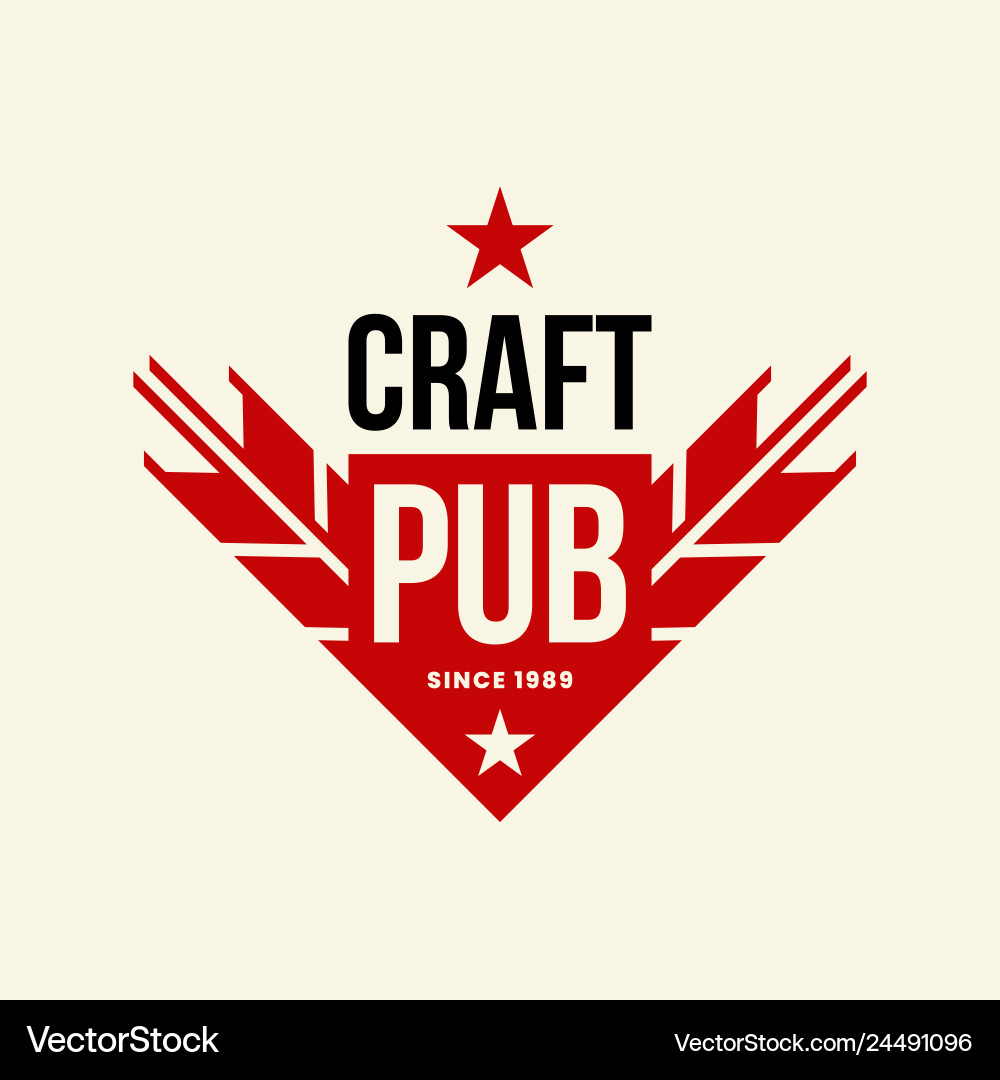 Moderne Handwerk Bier trinken Logo Zeichen für Bar Pub Moderne Handwerk Bier trinken Logo Zeichen für Bar Pub vektorbild