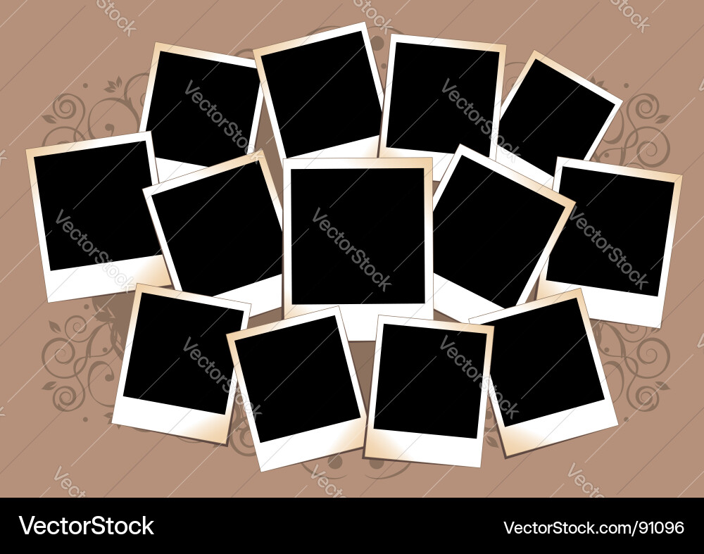 Polaroid Photo Frame Template vector image