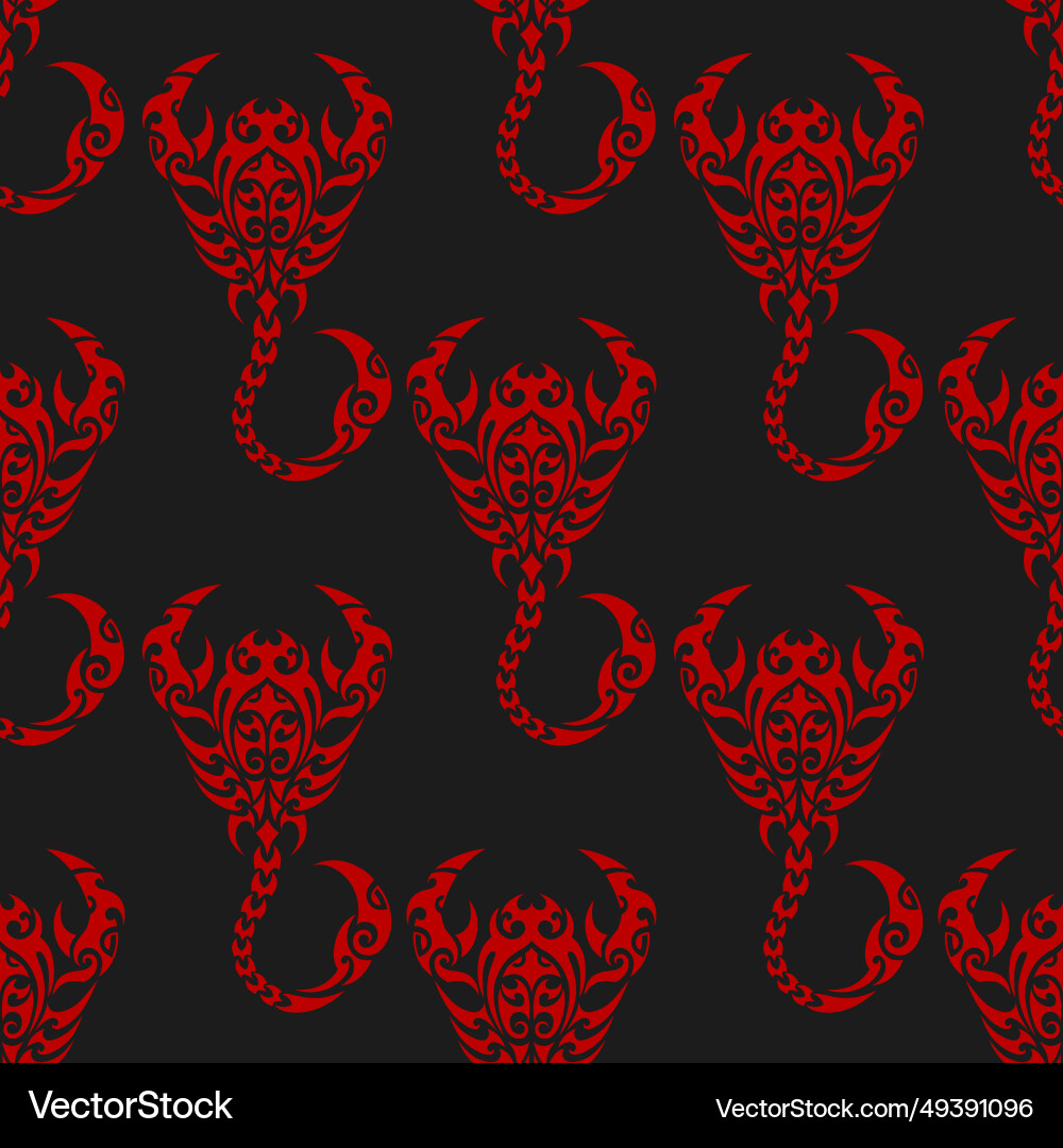 Scorpio seamless pattern design with scorpion Scorpio seamless pattern design with scorpion vector image