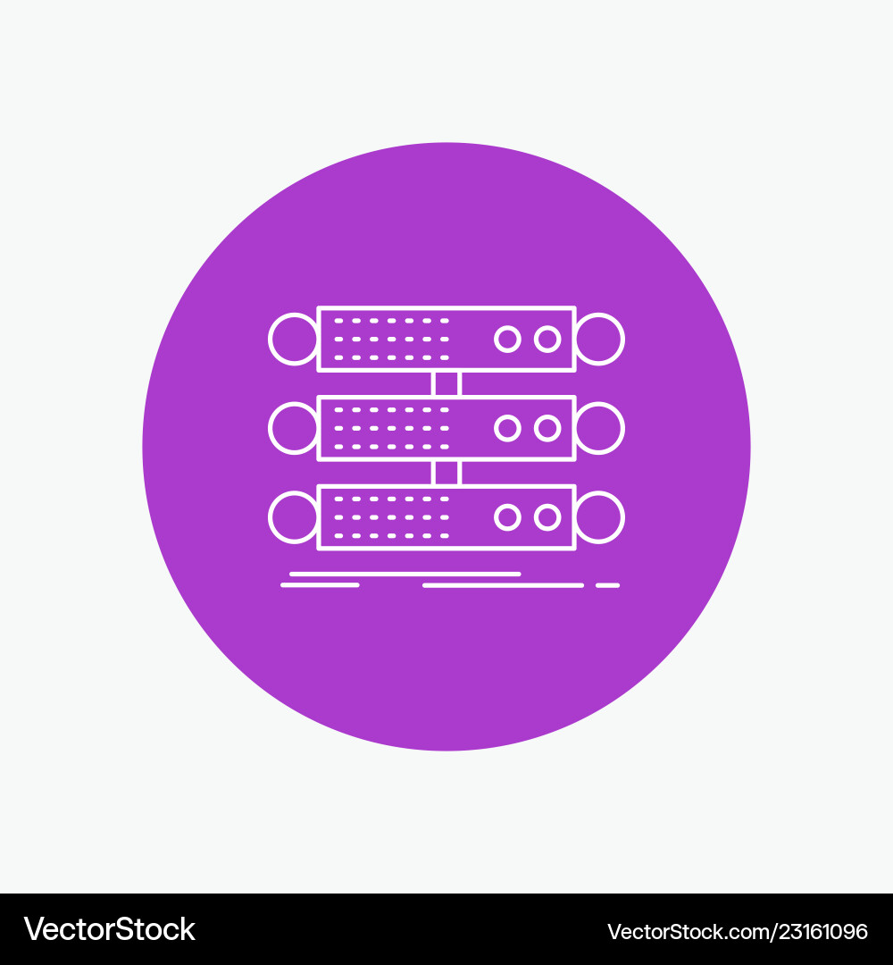 Server structure rack database data white line Server structure rack database data white line vector image