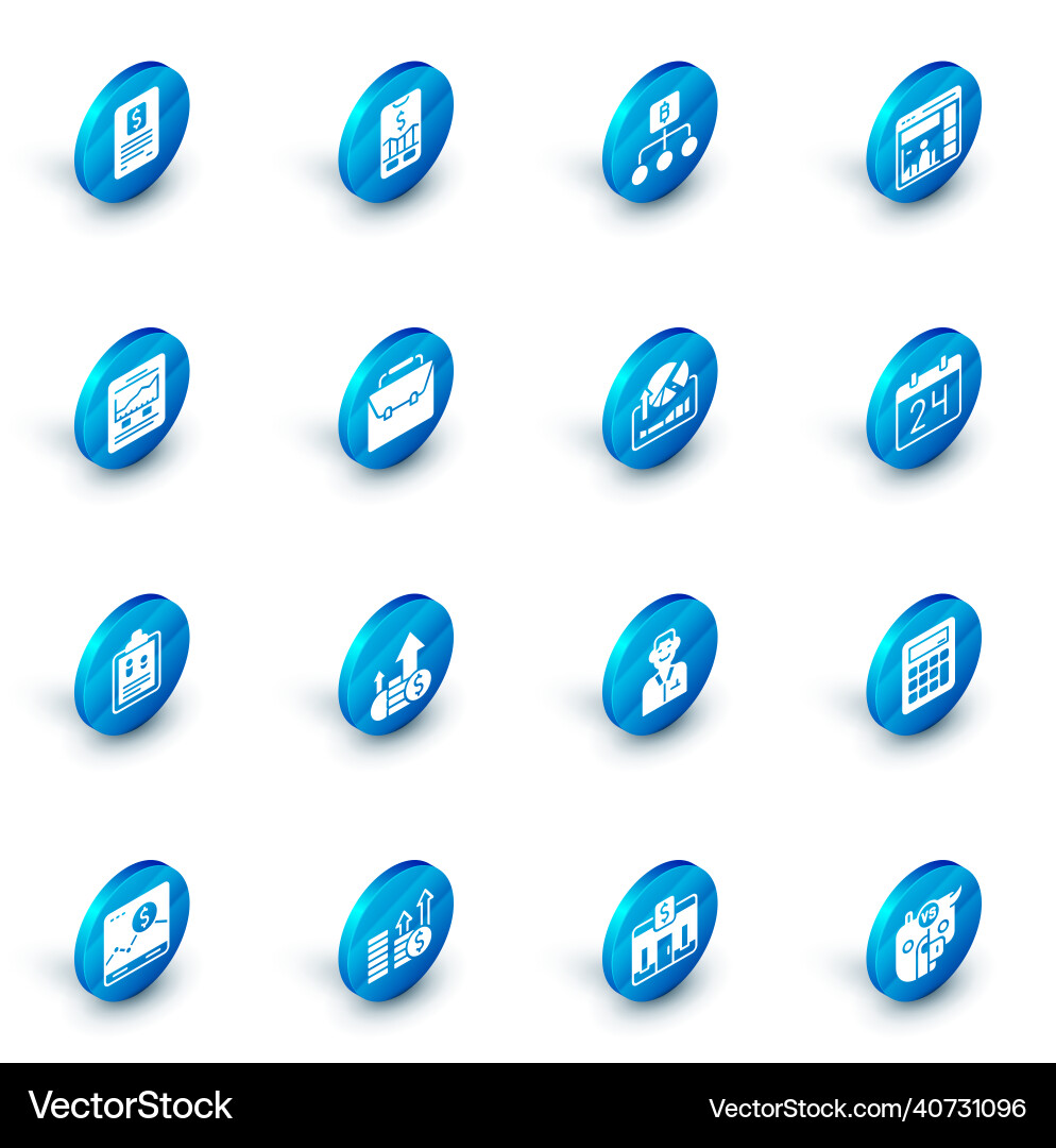 Set mobile stock trading blockchain technology Set mobile stock trading blockchain technology vector image