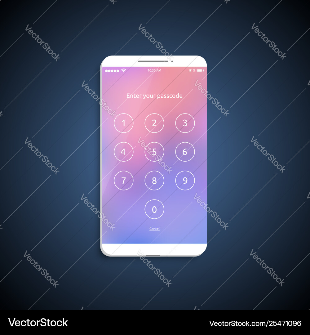 Simple and colorful ui surface for smartphones Simple and colorful ui surface for smartphones vector image