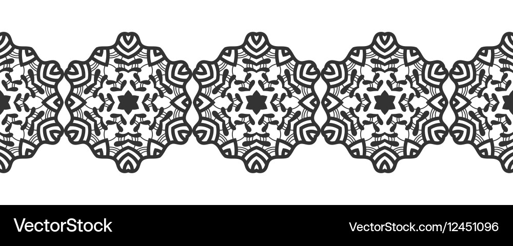 Snowflake christmas seamless pattern circular vector image