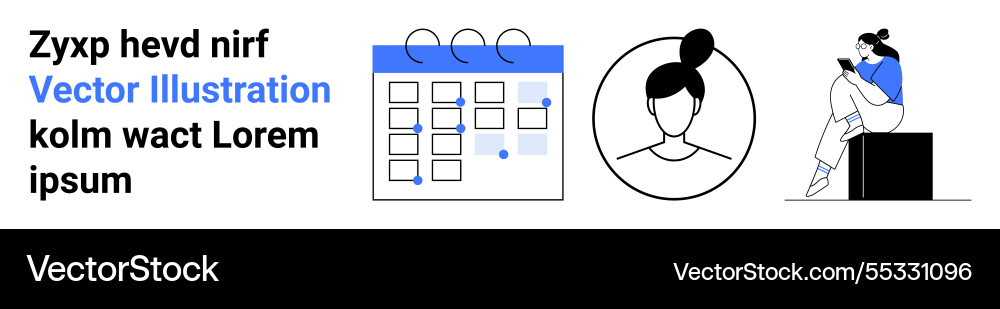 Task planning with calendar user profile Task planning with calendar user profile vector image