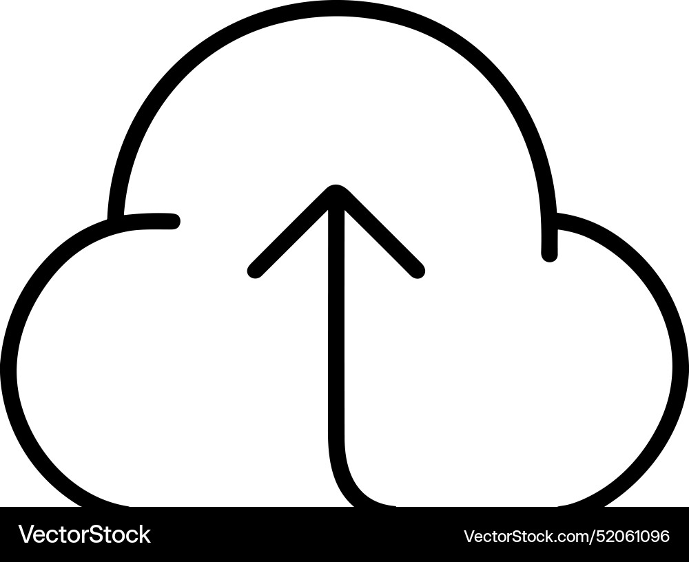 Upload outline icon symbol image Vector Image