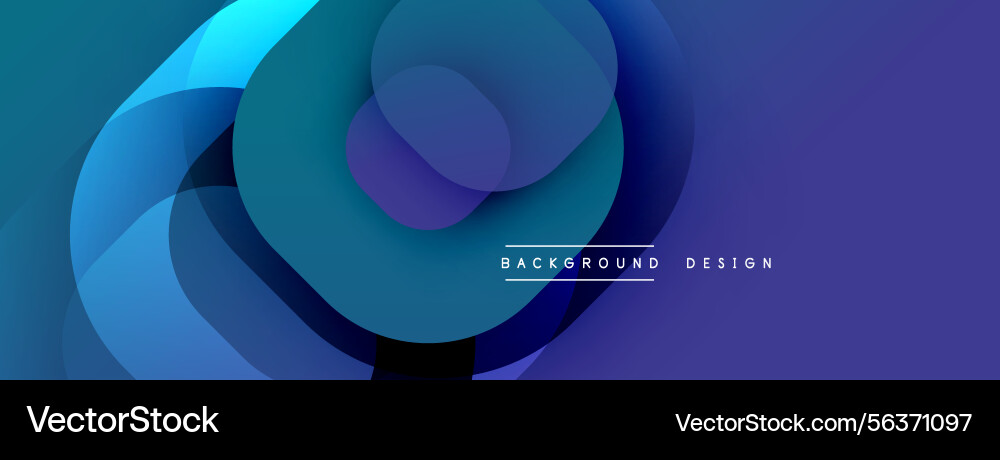Abstract fluid shapes overlap creating dynamic Vector Image