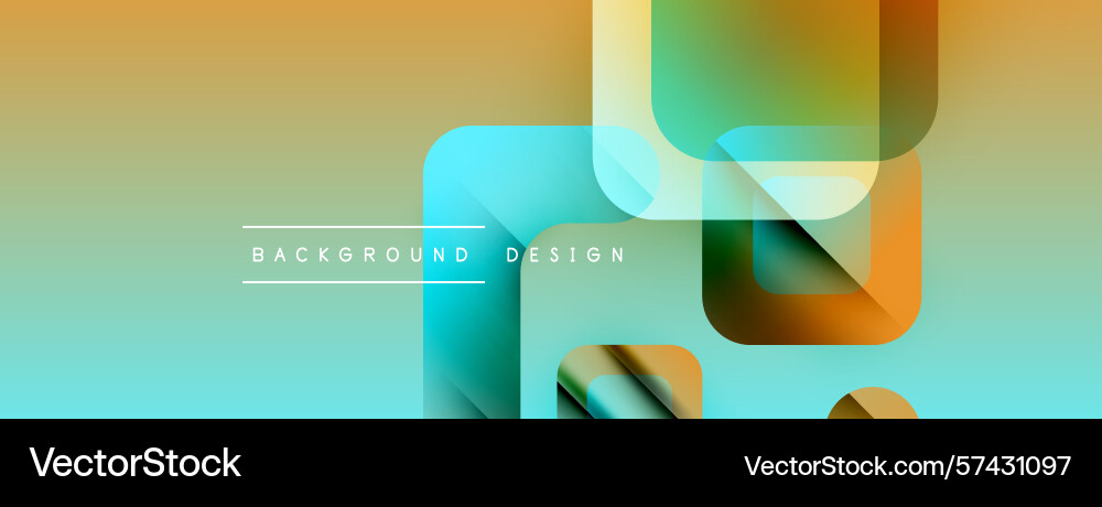 Abstract geometric shapes overlap creating vector image