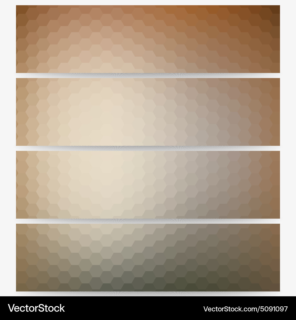Abstract hexagonal headers set blurred design Vector Image