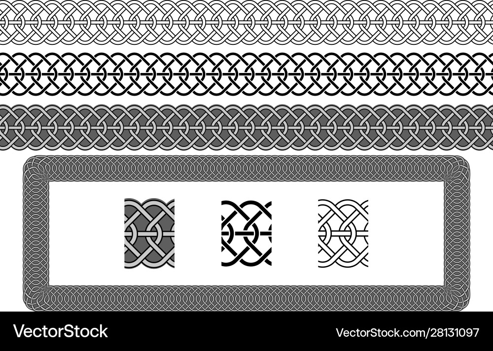 Brush pattern elements vector image