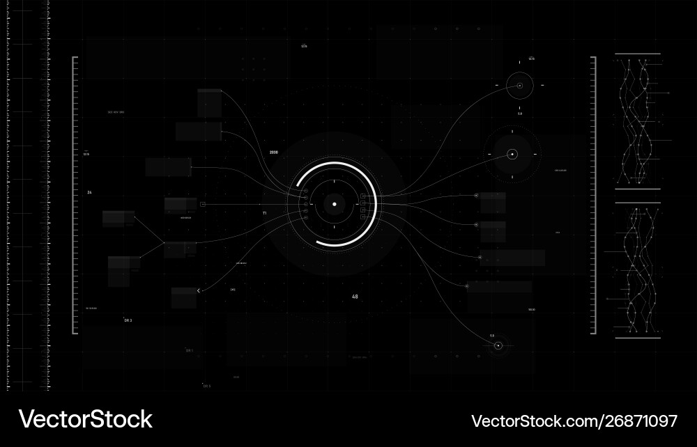 Cyberpunk UI Element - Bar Display vector image