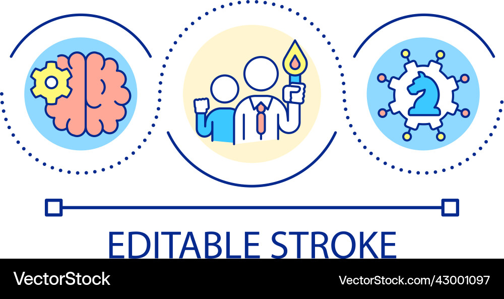 Leader mindset loop concept icon Leader mindset loop concept icon Vector Image