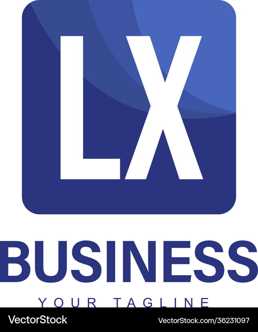 Lx initial a logo design with abstract style Lx initial a logo design with abstract style vector image