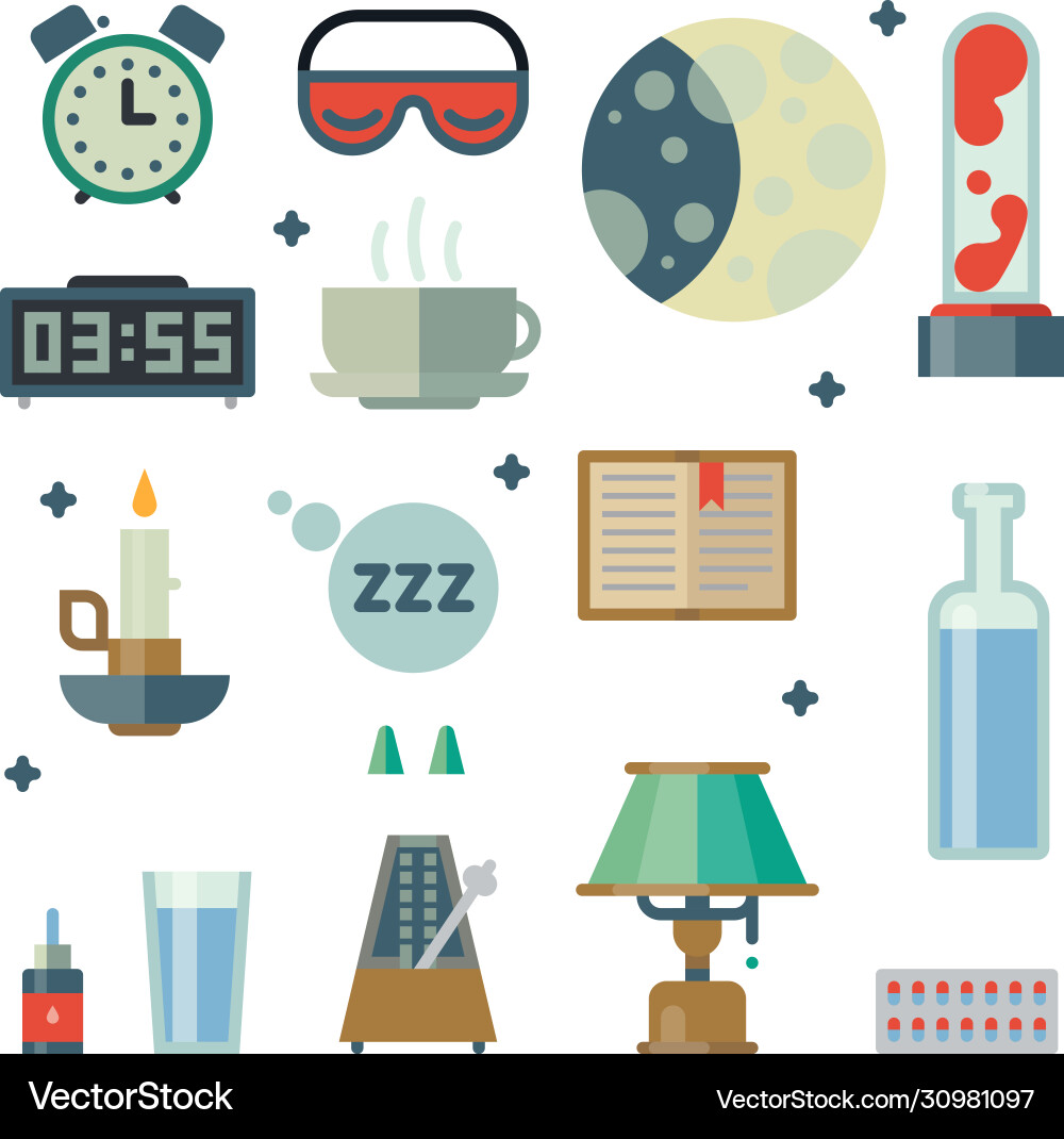 Man with sleep insomnia problem Vector Image