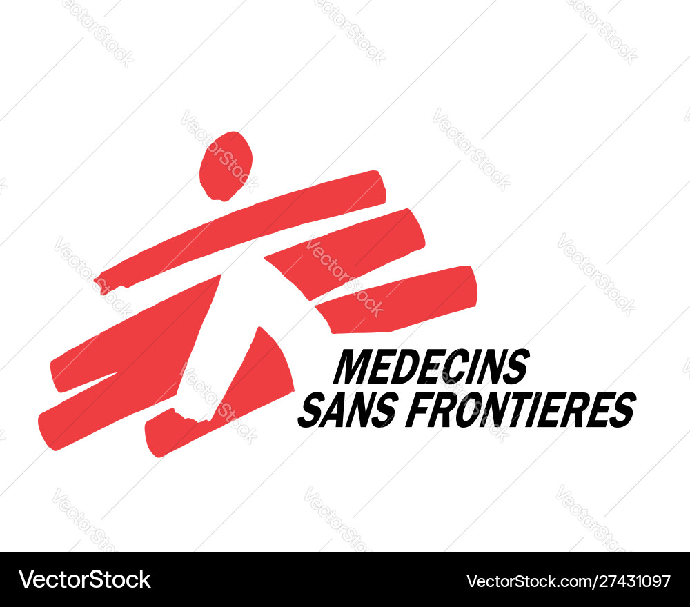 Medecins sans frontieres msf the medics without – Royalty-Free Vector |  VectorStock, image size:1000x880