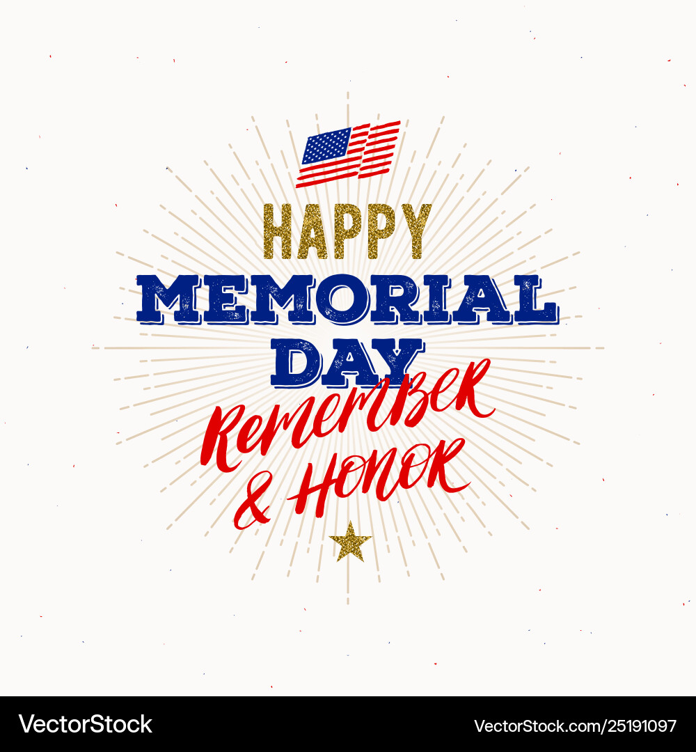 Memorial day - national american holiday Memorial day - national american holiday vector image