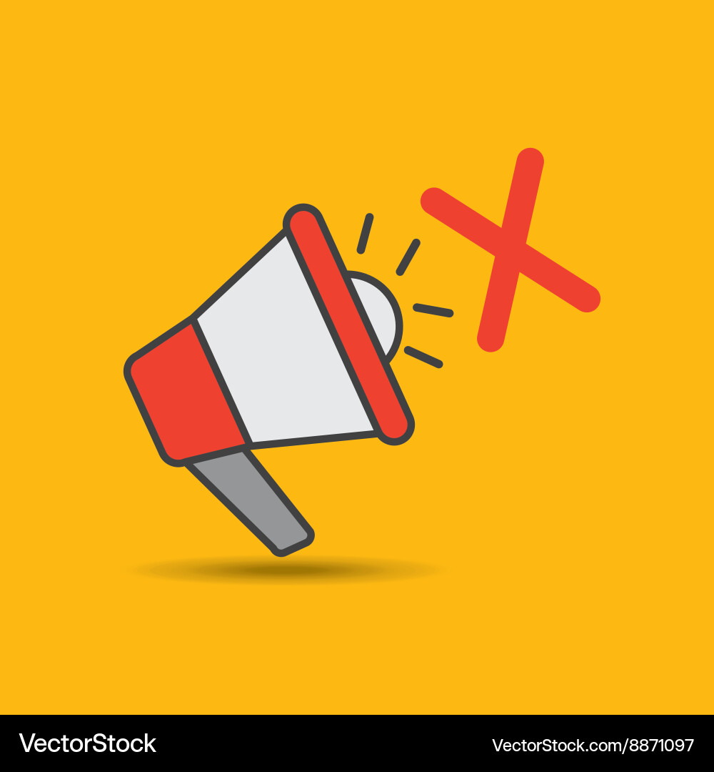 Message with megafono design vector image