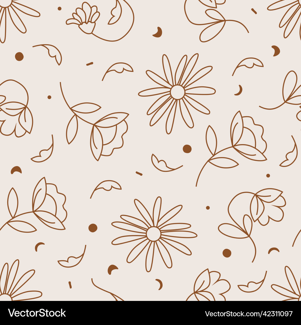 Modern minimalist boho pattern Vector Image